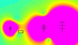 FEMM, finite Elemente, finite elements, Isolinie, NISV, Verordnung über den Schutz vor nichtionisierender Strahlung